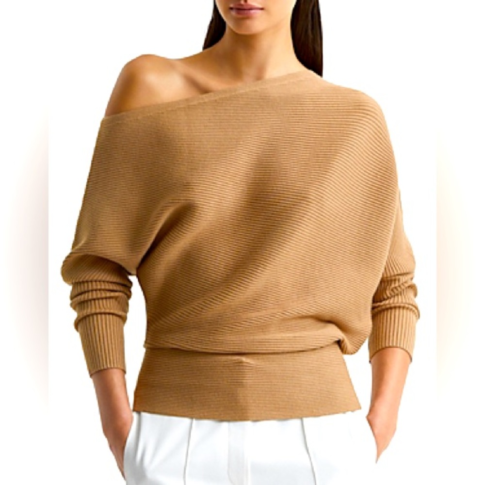 Reiss Lorna Off the Shoulder Sweater - Size L
